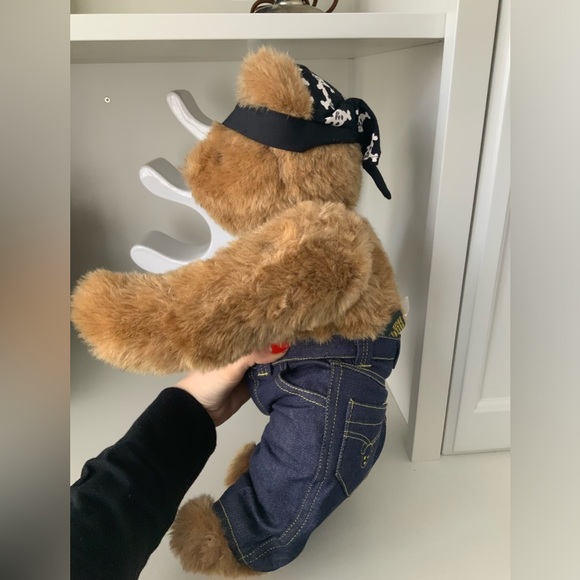 Vintage 2010 Biker VERMONT TEDDY BEAR Authentic Made in Vermont 15 Inches EUC - Picture 6 of 16